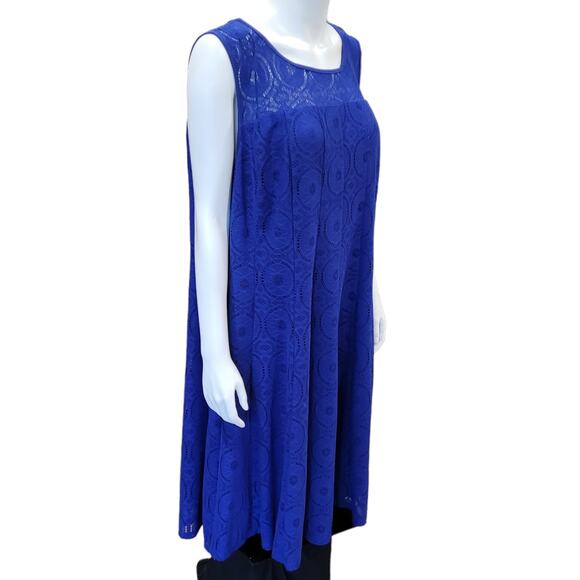 NWT Rabbit Rabbit Rabbit Royal Blue Lace Maxi Dress 22W Modest Formal Churchwear - Picture 10 of 11